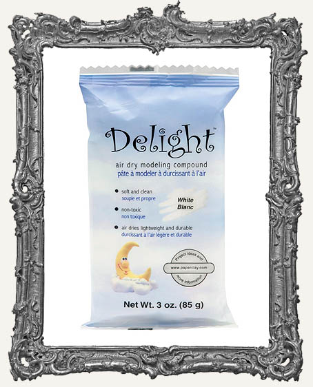 Delight - Air Dry Modeling Compound, 3-Ounce, White - Creative Paper Clay