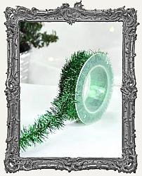 Spool of Small Tinsel Garland - Green