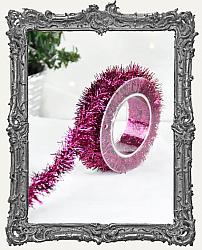 Spool of Small Tinsel Garland - Magenta