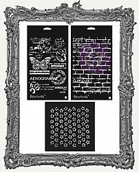 Finnabair Art Alchemy Stencil Set - 3 Stencils - Perfectly Grungy