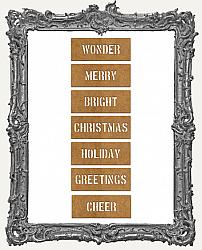 Mini Stencil Words Set of 7 - Christmas Style 1