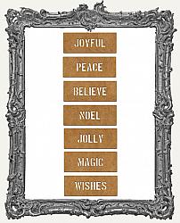 Mini Stencil Words Set of 7 - Christmas Style 2