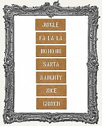 Mini Stencil Words Set of 7 - Christmas Style 3