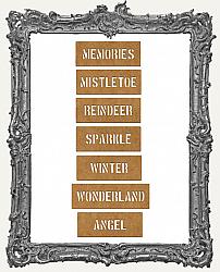 Mini Stencil Words Set of 7 - Christmas Style 4