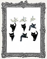 Peekaboo Black Cat Brads - 12 Piece