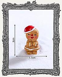 Miniature Hand Painted Resin Gingerbread Woman - 1 Piece