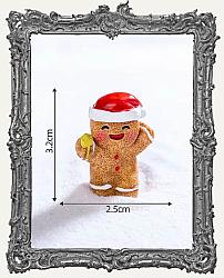 Miniature Hand Painted Resin Gingerbread Man - 1 Piece