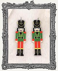 Vintage Christmas Acrylic Charms - Set of 2 - Classic Nutcracker