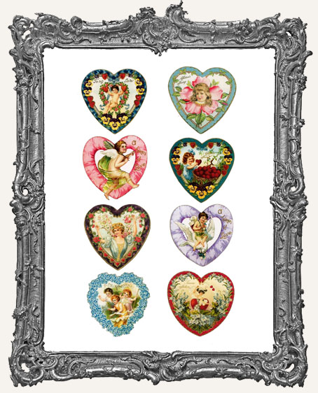 18 Vintage Valentine Heart Paper Cuts