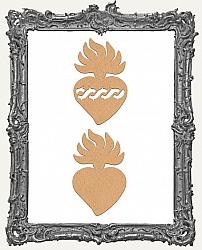 Layered Chipboard Sacred Heart One Set - 2 Pieces - Style 3