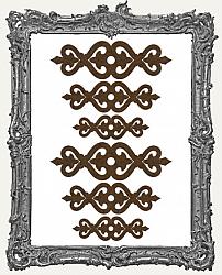 Long Header Ornate Decoration Cut-Outs - Style 2 - 6 Pieces