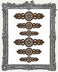 Long Header Ornate Decoration Cut-Outs - Style 3 - 6 Pieces