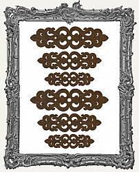 Long Header Ornate Decoration Cut-Outs - Style 4 - 6 Pieces