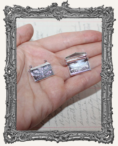 Silver Hinged Love Letter Charms - Set of 2