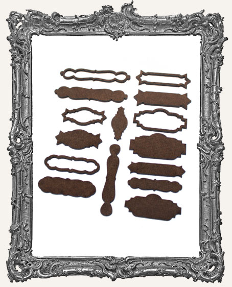 Label Pull Style Frame Cut-Outs - Set of 5