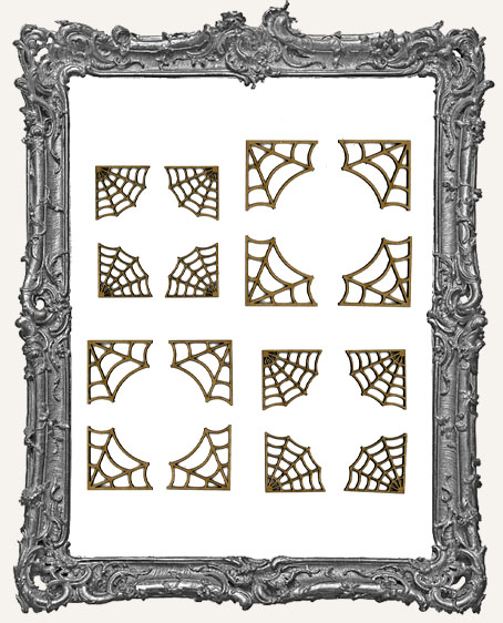 Spider Web Corner Cut-Outs - 16 Pieces