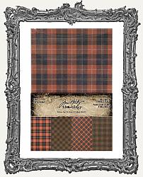 Tim Holtz - Idea-ology - 2024 Halloween Kraft-stock Halloween Sparkle Plaid