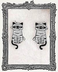 Halloween Double Sided Acrylic Charms - Set of 2 - Mummy Cat