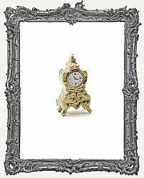 Miniature Gold Mantel Clock